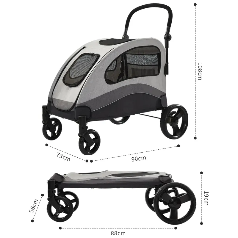 4 पहियों पालतू कुत्ता बिल्ली ट्राली Strollers यात्रा वाहक बिल्ली कुत्ते पालतू गाड़ी पोर्टेबल पालतू Strollers पावर स्कूटर कुत्ते व्हीलचेयर