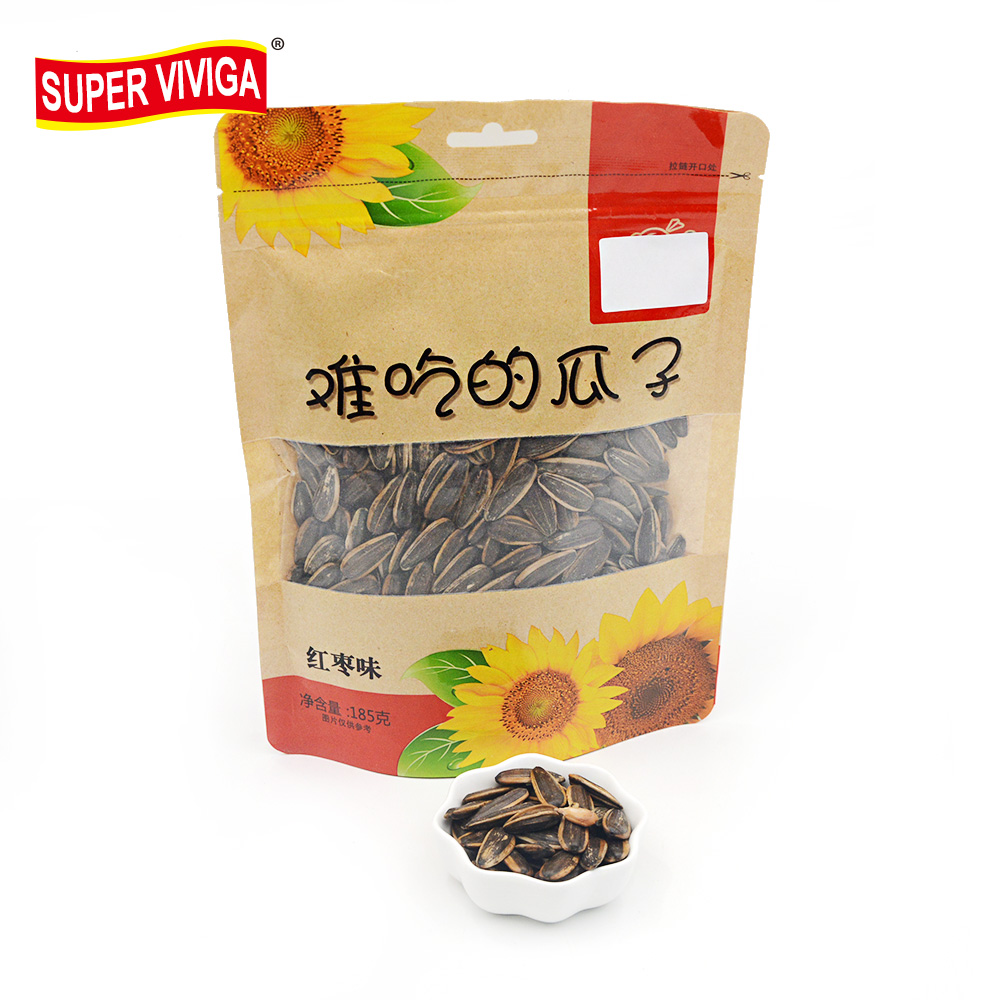 Customized wholesale private label nuts jujube flavor sunflower seeds in bag