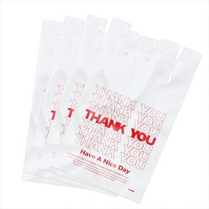 Manufacturer Printed Logo <b>Plastic</b> T-shirt <b>Bag</b> Cheap Shopping <b>Clear</b> <b>Plastic</b> Vest <b>Bag</b> for Supermarket - Product Image 3