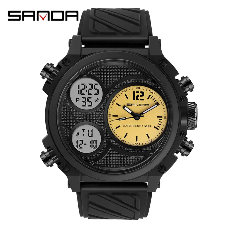 2022 new sports watch male student outdoor luminous waterproof tactical youth dual display electronic watch business Watch