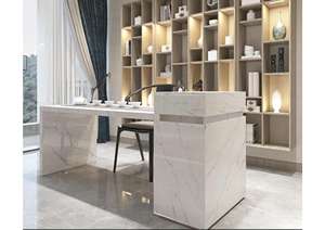 Comptoir de cuisine moderne Couleur naturelle Armoire stratifiée prête à l'emploi Tuile de granit artificiel Dalle de roche en porcelaine Matériau naturel - Product Image 3