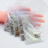 1440 pièces/sac SS6 SS8 Nail Art strass divers opale couleur Flatback noir Nail Art charme strass fournisseurs