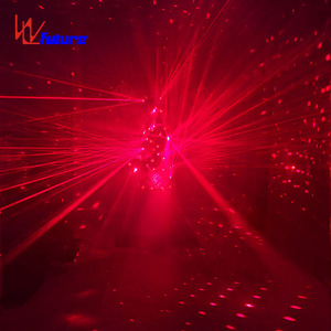 Costume de performance lumineux à LED rouge pour spectacle sur scène, danse Tron, <span class=keywords><strong>festival</strong></span> EDM, boîte de nuit, cosplay, <span class=keywords><strong>tenue</strong></span> futuriste pour rave - Product Image 4