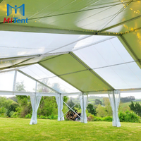 Tente de réception transparente en PVC et aluminium 12x30 pour mariages, carnavals, expositions, événements sportifs - Usage extérieur monocouche à louer