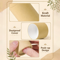 Tubes en carton kraft rechargeables pour déodorant, contenants vides pour parfum solide DIY, baume à lèvres, hydratant, stick corporel