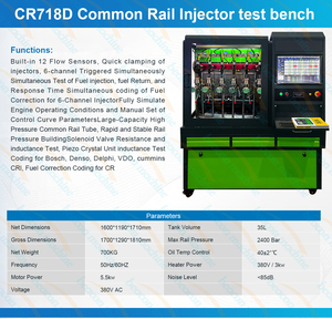 Common Rail Diesel Fuel <strong>Injector</strong> Fast <strong>Test</strong> Bench Cr718d Same Time Six <strong>Injector</strong> Testing <strong>Machine</strong> With 12 <strong>Flow</strong> <strong>Sensor</strong> - Product Image 5