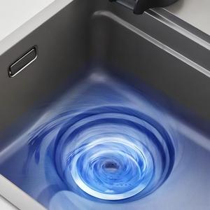 อ่างล้างจานสแตนเลส 304 คุณภาพสูงจากโรงงานพร้อมอ่างล้างผักในตัวและเครื่องล้างแก้วแรงดันสูง - Product Image 5