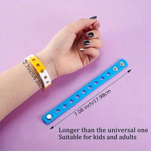 Adjustable Silicone Wristba with Cute Rubber Charm Bracelets Kids Custom Logo Swimming Event Identification Birthday <b>Presents</b> - Product Image 4