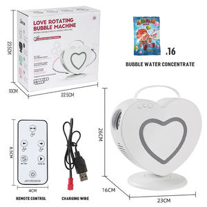 Machine à bulles automatique télécommandée rechargeable en forme de cœur à rotation 360° pour fêtes et mariages en extérieur - Product Image 6