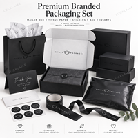 Boîtes d'emballage en carton ondulé noir personnalisées en gros pour parfums, grandes boîtes postales cadeaux avec logo UV