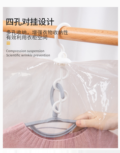 Sacs de rangement sous vide suspendus en plastique à double fermeture éclair Sacs de rangement pour couettes Sacs de rangement pour vêtements Organisateur de sacs sous vide pour économiser 75% d'espace supplémentaire - Product Image 2