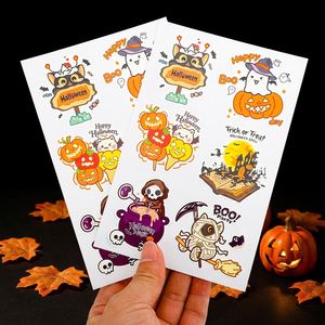 Étiquettes autocollantes FX Halloween découpées à la forme, motifs de dessins animés mignons, feuilles d'autocollants prédécoupés pour décorations et cadeaux de fête pour enfants - Product Image 1