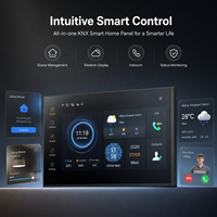 Interrupteur KNX en verre, panneau mural tactile intelligent pour contrôle de scène, produits domotiques, automatisation de la maison, interrupteur tactile intelligent KNX pour villa et hôtel