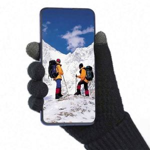 Women Men Warm Winter <b>Gloves</b> Stretch Classical <b>Knit</b> Mittens Viscose/Polyester Full Finger Customized Colors Striped Outdoor - Product Image 3