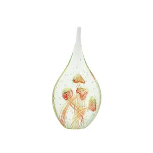 사용자 정의 디자인 수제 불어 유리 해파리 문진 공예 빛나는 절묘한 크리스탈 솔리드 무라노 유리 공 판매