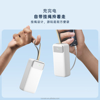 Offre Spéciale 50000mAh affichage numérique QC3.0 PD 22.5W type-c sortie batterie externe haute capacité avec lanière charge rapide lumière LED
