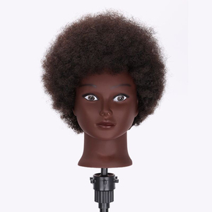 Tête de mannequin pour coiffeuse avec cheveux brésiliens raides, cheveux humains naturels pour la pratique de la coupe de cheveux - Product Image 3
