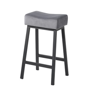 Taburete alto sin respaldo, tapizado en terciopelo, estilo industrial, para barra o <span class=keywords><strong>cocina</strong></span>. - Product Image 5