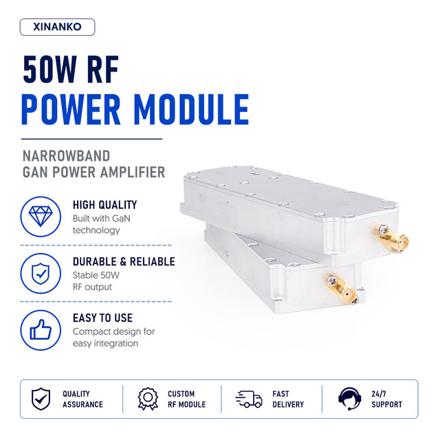 Anti-Drone Module Customize Frequency 50W 6000-6200MHz Amplifier WIFI 2.4G GaN Wide Band Anti UAV RF Module Anti Lora FPV Module