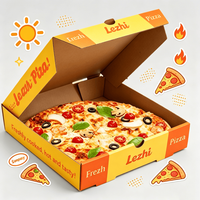 Muestras Gratis, Cajas de Cartón Corrugado para Pizza de 12 Pulgadas, Cajas Rígidas de Kraft, Impresión Personalizable, Caja para Pizza de Diferentes Tamaños para Alimentos
