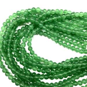 ลูกปัดหยกธรรมชาติสีเขียว ขนาด 6 มม. ลูกปัดหยกคุณภาพสูงสีเขียว - Product Image 5