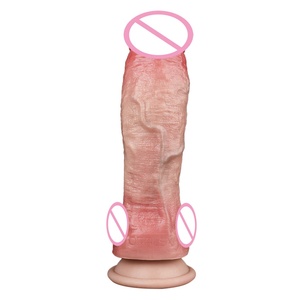 Hot Adult Silicone Realistic Big <b>Dildo</b> Soft Double Layer with Skin Feel Suction Cup Dick Masturbator for Men Women Anal Sex Toys - Product Image 4