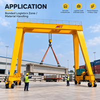 Grue portique mobile flexible à pneus en caoutchouc MRT 80 tonnes avec palan, boîte de vitesses, certifiée CE ISO pour la logistique et la manutention de conteneurs en cour ouvert