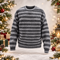 Pull en maille torsadée personnalisé en gros, 450 GSM, chaud et épais, classique texturé, pour hommes et femmes, commandes de mode hivernale