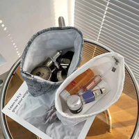 Tas Kosmetik Custom Ins Cotton dengan Logo Custom, Ritsleting, Motif Kupu-kupu, Minimalis untuk Pelajar, Tas Penyimpanan Kecil untuk Perjalanan dan Kosmetik