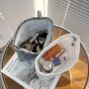 定制棉质定制徽标化妆包拉链蝴蝶结学生简约小号旅行收纳包化妆品 - Product Image 5