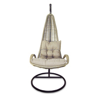 Fauteuil suspendu en rotin synthétique style moderne, balançoire de jardin, chaise longue suspendue