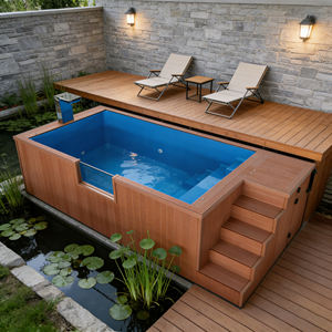 Piscina china de fibra de vidrio, piscina enterrada, piscina semi-enterrada, piscina acrílica, piscina redonda para exteriores - Product Image 3