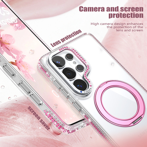 Funda Transparente para Teléfono LeYi al por Mayor para <span class=keywords><strong>Samsung</strong></span> <span class=keywords><strong>Galaxy</strong></span> S26 S24 S25 Ultra, Funda Protectora de <span class=keywords><strong>Alta</strong></span> <span class=keywords><strong>Gama</strong></span> a Prueba de Golpes con Soporte de Anillo de 360 Grados - Product Image 2