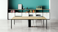 Table de conférence de bureau en bois moderne, capacité de 12 personnes, vente directe d'usine, bureau de réunion extensible, mobilier