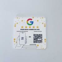 12x12cm NFC étanche ISO modèle QR Code carte affaires verre mur/vitrine/Table autocollant pour hôtels 13.56MHz fréquence
