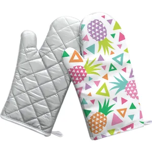 Sublimation Oven Mitts White Blank Polyester Printable Kitchen Oven Mitts