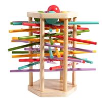Jouets pour enfants, éducation précoce, jeu en bois trois en un, puzzle de reconnaissance des couleurs, jeu de société interactif parent-enfant, cadeau