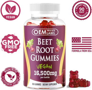 Gommes à la betterave savoureuses contenant des vitamines, du potassium, des minéraux naturels, des gommes antioxydantes, un complément pour la circulation sanguine pour adultes - Product Image 4