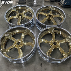 ล้อแม็<span class=keywords><strong>ก</strong></span>ซ์ EVOR <span class=keywords><strong>ขอบ</strong></span>โครเมียมสีทอง ดีไซน์สั่งทำพิเศษ โครงสร้างสองชิ้น <span class=keywords><strong>ขอบ</strong></span>ฟอร์จ 5x127 - Product Image 2