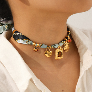 Accessori per Gioielli Fai-<span class=keywords><strong>da</strong></span>-Te in Acciaio Inossidabile Stile Europeo e Americano, Ciondolo a Cuore e <span class=keywords><strong>Sole</strong></span>, Collana e Bracciale con Pietra Naturale, Trendy per Donne - Product Image 3