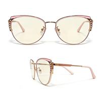 Montures de lunettes en métal en gros auprès des fabricants, tendance mode homme et femme avec lunettes à diamants