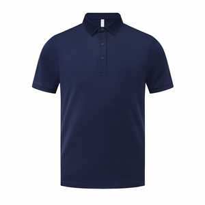 Polo Shirt Cotton Blend Solid Color Unisex Breathable Summer Workwear Thin Fit With Label - Product Image 3