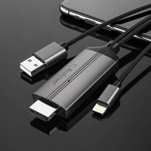 Câble <span class=keywords><strong>HDMI</strong></span> 3-en-1 compatible avec les adaptateurs Type-C Micro USB vers HDTV, transfert de miroir HD 1080p du téléphone portable vers HDTV. - Product Image 3