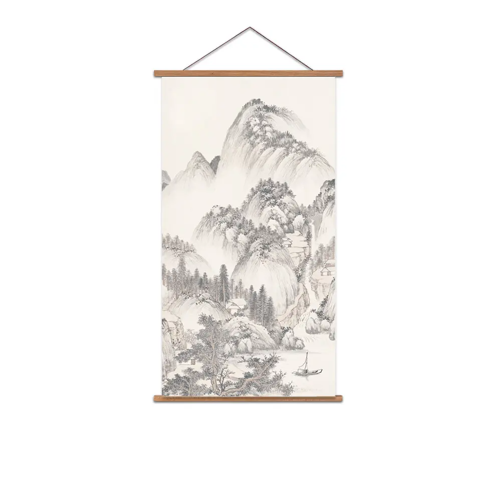 Chinese Painting Ink Mountain Canvas Wall Art Landscape Painting Wall Art Home Decor