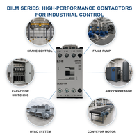 Eaton Moeller DILM25-10N Kontaktor AC 25A 230V Coil 1NO Aux 3 Kutub 50/60Hz Kontaktor Magnetik untuk Motor AC Pemasangan Rel DIN