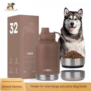 Bottiglia d'Acqua per Cani e Gatti 3 in 1 da 32oz in Acciaio Inox Isolato Ciotola da Viaggio Antigoccia Grande Capacità per Escursionismo Campeggio Accessori Auto - Product Image 1