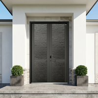 Puerta de Entrada de Lujo Posmoderna de Aleación de Aluminio para Villa, Puerta de Seguridad Blindada de Alta Gama, Puerta Frontal Antirrobo Personalizada, 5 Años de Garantía