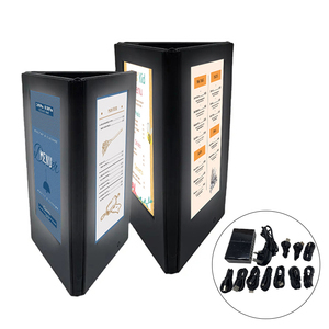 Couverture de menu à 3 lumières, support triangulaire pour restaurant, hôtel et bar - Product Image 1