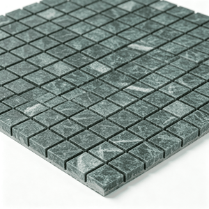 Plaque de mosaïque carrée en marbre vert foncé, 295x295mm, épaisseur 10mm, pour décoration murale et de sol intérieure, salle de bain, cuisine - Product Image 6
