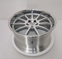 Gebürstete Silberne Mehrspeichen-Schmiedefelgen aus 6061 T6 Aluminiumlegierung 12000T Gepresst TÜV JWL VIA Std S4-00044 18-24 Zoll Maßanfertigung